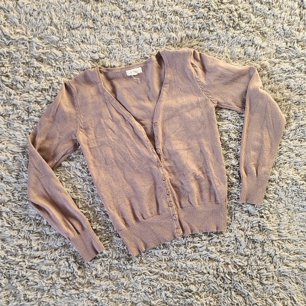 Tan Debut fitted cardigan